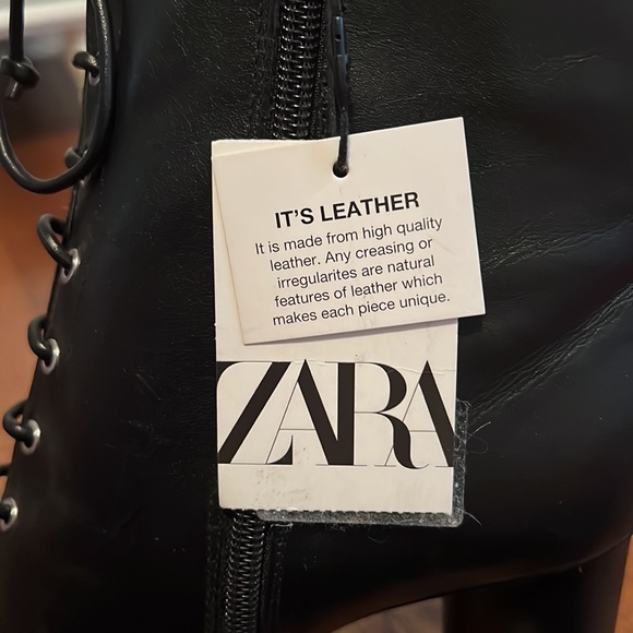 genuine leather lace up ankle boots 🖤 - Picture 4 of 4